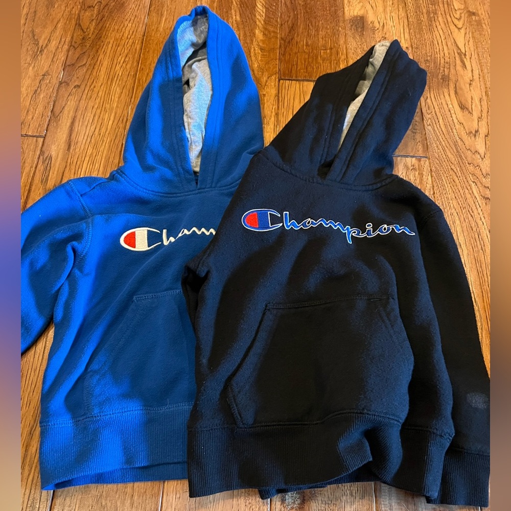 Champion hoodies. Boys size 4.